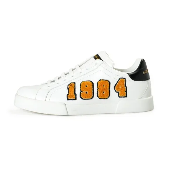 Dolce & Gabbana Men's Portofino 100% Leather Low Top Sneakers Shoes